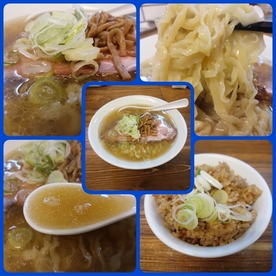 「【限定】煮干しラーメン（手揉み麺）＋炊き込みご飯」@くじら食堂の写真
