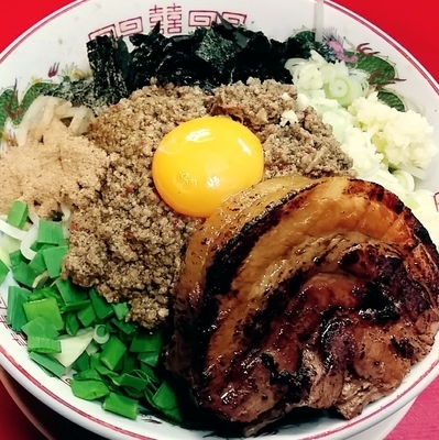 「【限定】台湾カレーまぜそば　９３０円＋炙り豚１２０円」@豚男 -BUTAMEN-の写真