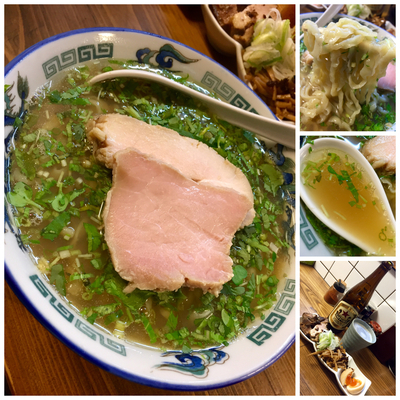 「【週間プレイボーイコラボ限定】香菜貝汁そば ¥1000」@くじら食堂の写真