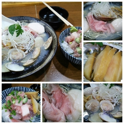 「【開店記念限定】貝運そば800円+海鮮丼400円」@寿製麺よしかわ 川越店の写真