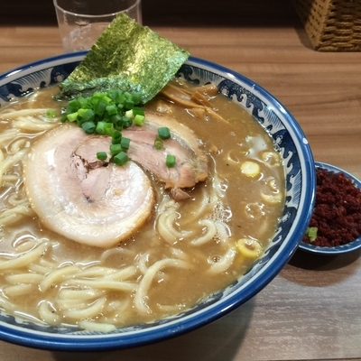 「濃厚和風エビ辛し中華そば 特盛」@中華そば・つけそば 浜屋 我孫子店の写真