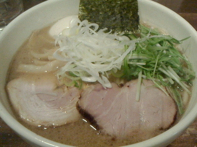 「濃厚出汁そば、大盛、味たま」@日本橋 製麺庵 なな蓮の写真