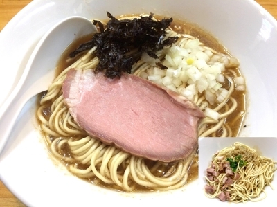 「煮干ソバ醤油（750円）＋和え玉（200円）」@煮干中華ソバ イチカワの写真