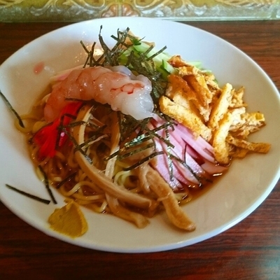 「生赤海老のせ冷やし中華」@にし川の写真