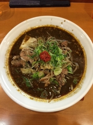 「ひかりブラック味噌らーめん（ピリ辛）」@とんこつらーめん ひかりの写真