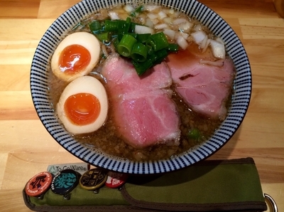 「味玉煮干醤油らーめん」@ふく流らーめん轍 総本家 寺田町店の写真