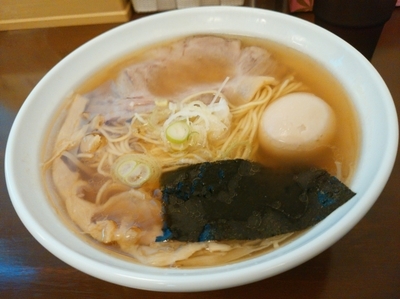 「煮玉子中華そば(並盛・140g)770円」@地鶏らーめん しぶ家の写真