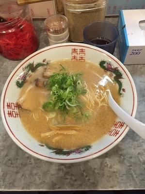 「こってり背脂中華そば」@中華そば 花京 京橋店の写真