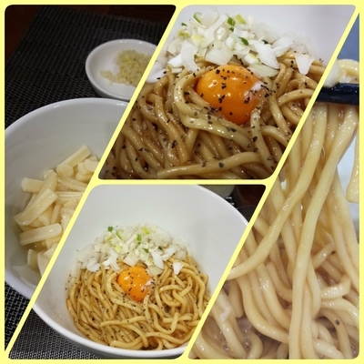 「かまたま＋とろけるチーズ＋ニンニク」@麺丼Dining 夢者の写真