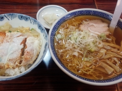 「かつ丼セット(ラーメン)」@ひさみなと食堂の写真