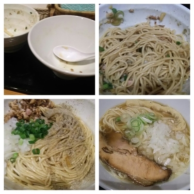 「煮干しそば➕替玉(油そば)」@つけめん・らーめん・煮干そば 金狼の写真