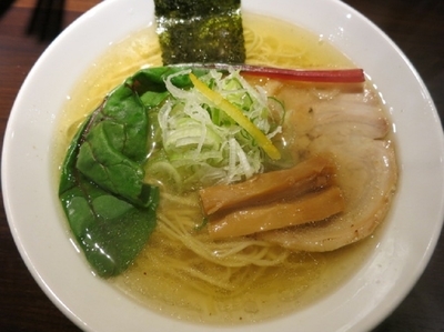 「アジ煮干し塩中華そば　　780円」@志奈そば 田なか Secondの写真