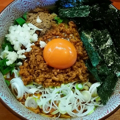 「【期間限定】台湾まぜそば（追い飯付）８００円」@麺や 虎ノ道の写真