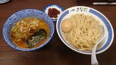 「辛いつけめん」@つけめん さなだの写真