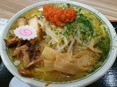 「からし味噌らーめん　大盛」@ちゃーしゅうや武蔵 イオン南松本店の写真