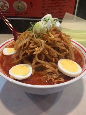 「味噌卵麺（大盛）」@蒙古タンメン 中本 亀戸店の写真