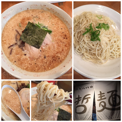 「醤油豚骨ラーメン￥500＋替え玉￥50」@二十八代目 哲麺 鶴ヶ島駅前店の写真