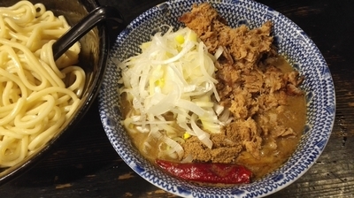 「かれあつ＋ほぐし肉＋ネギ増し 1100円」@狼煙 〜NOROSHI〜の写真