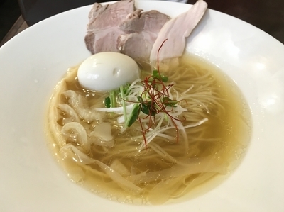 「鴨と鯛干の清湯 1000円 with 味玉 100円」@麺庵 小島流の写真