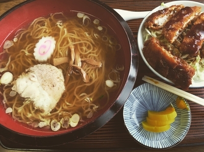 「日替わり（ラーメンソースかつ丼）」@まんさく食堂の写真