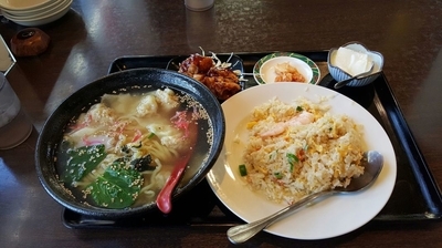 「海老チャーハンラーメン定食」@金源 牛久店の写真