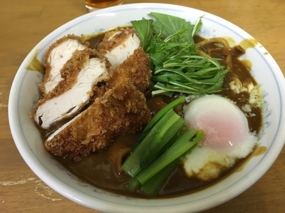 「カレーぶっかけ＋俺の揚立て胸カツ」@MENYA 食い味の道有楽の写真
