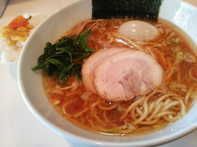 「ちょい辛らーめん＋味玉」@らーめん将貴の写真