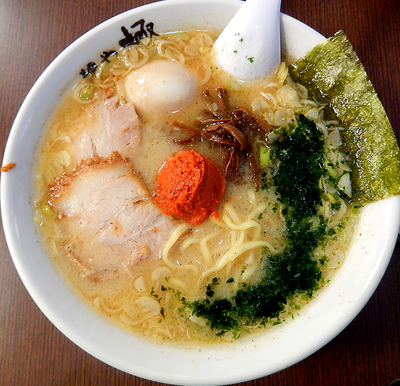 「山形辛味噌＋サービス味玉(900円）」@麺や 極 日本橋箱崎町店の写真