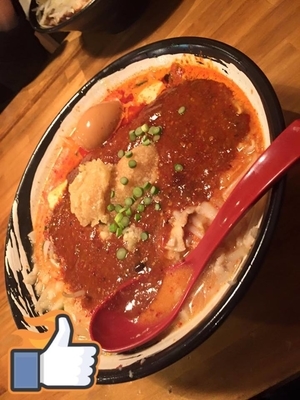 「どて辛らーめん（大盛り、大辛）」@どてちん 習志野店の写真