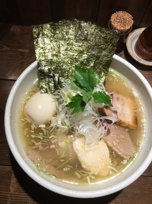 「特製鶏しおそば1000円」@神田とりそば なな蓮の写真
