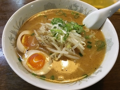 「味噌ラーメン＋煮玉子」@ラーメン蘇洲 須玉店の写真