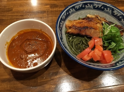 「【限定】濃厚熱盛トマトカレーつけ麺」@焼豚食道の写真