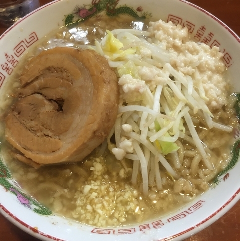 「豚そば(ニンニク普通、野菜少なめ、あぶら増し)」@つけめん・豚そば 活龍 牛久店の写真