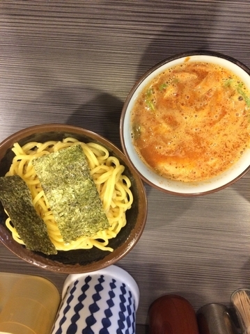 「辛つけ麺 普通盛 2辛」@めん屋 桔梗の写真