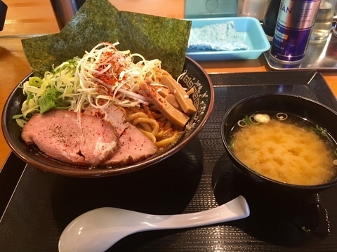 「油そば(味噌汁付) 中盛 ¥780」@丸め 田無ファミリーランド店の写真