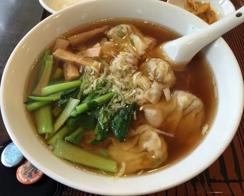 「ワンタンメンと半チャーハンのセット(¥780)」@芳園の写真