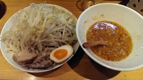 「武郎つけ麺、大盛、辛」@武将の写真