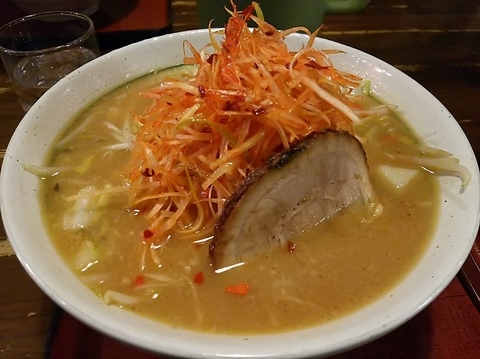 「ネギ味噌らーめん　※太麺　（大盛り）」@ちゃあしゅう屋 あづみ野店の写真