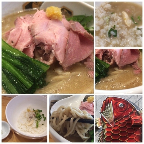 「濃厚真鯛らーめん 雑炊セット 1050円＋大盛り100円」@真鯛らーめん 麺魚の写真