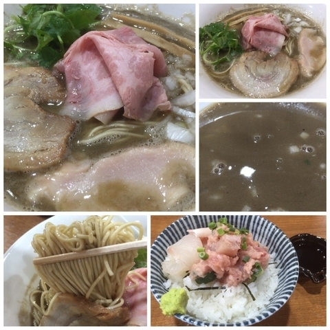 「特濃烏賊煮干そば 800円＋海鮮丼400円」@寿製麺よしかわ 川越店の写真