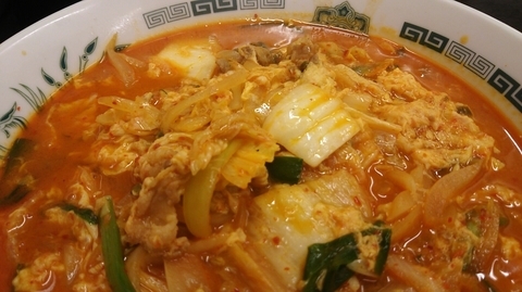 「チゲ味噌ラーメン　大盛」@日高屋 駒込東口店の写真