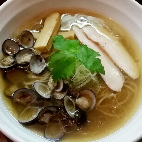 「【本日限定】涸沼産の大粒蜆そば　８００円」@麺や 飛来の写真
