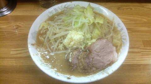 「大ラーメン ニンニク 800円」@ラーメン二郎 赤羽店の写真