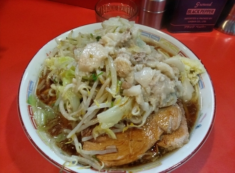 「小ラーメン  野菜ニンニク脂からめ」@ラーメン二郎 仙川店の写真