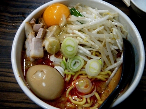 「あえめん820円+生卵50円」@味噌麺処 花道庵の写真