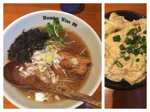 「醤油ラーメン750円+マヨたまにごはん250円」@麺Dining Number Nine 09の写真