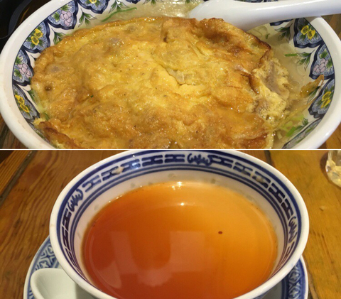 「豚玉ラーメン 中太麺 ¥800 + クーポン割引 プーアールパン」@中国ラーメン 揚州商人 田無店の写真