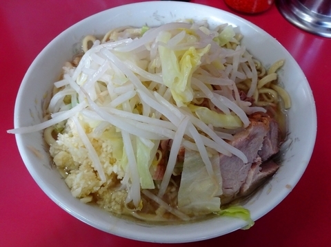 「小ラーメン（700円）ニンニク」@ラーメン二郎 小岩店の写真