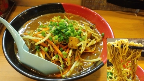 「スパイシーカレー麺 とろみ バリカタ850円」@麺場 鶏源 TORIGEN 黄金町店の写真