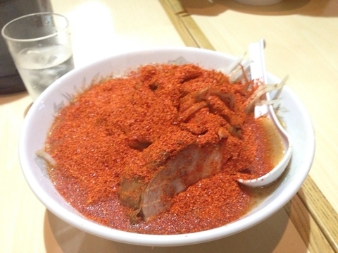 「フュージョン かためヤサイからめ一味唐辛子 800円」@蒙麺 火の豚の写真